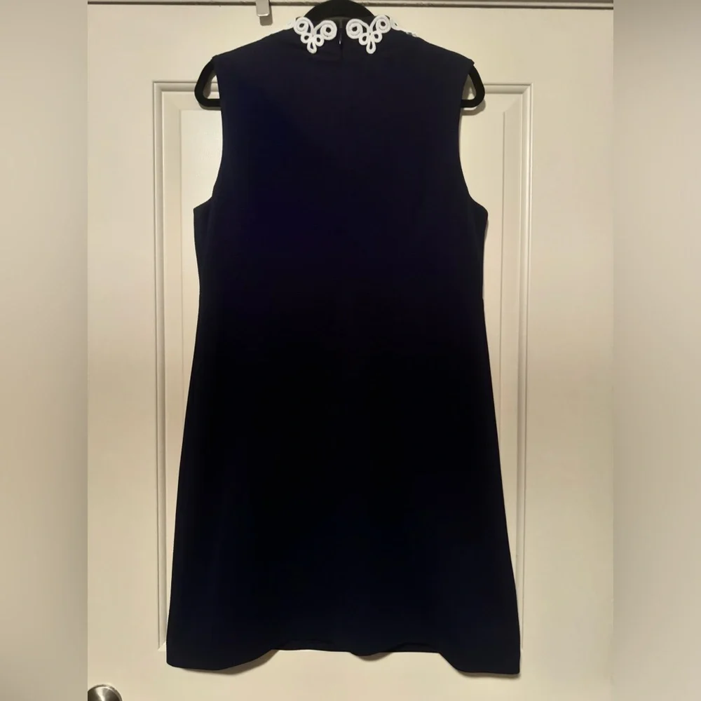 Jessica Howard Navy Blue Mini Dress with White Embroidery - Picture 4 of 5